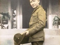 Charlie as a Boy Scout on the steps of his Hyde Park, Ohio boyhood home.